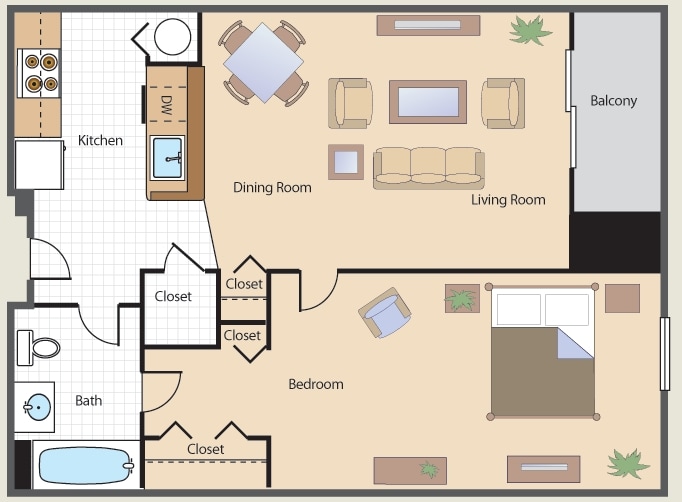 1BR/1BA - 1BR / 1BA