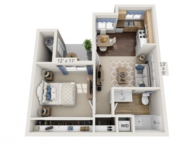 Floor plans are artist’s rendering. All dimensions are approximate. Actual product and specifications may vary in dimension or detail. Not all features are available in every apartment. Prices and availability are subject to change. - Buffett