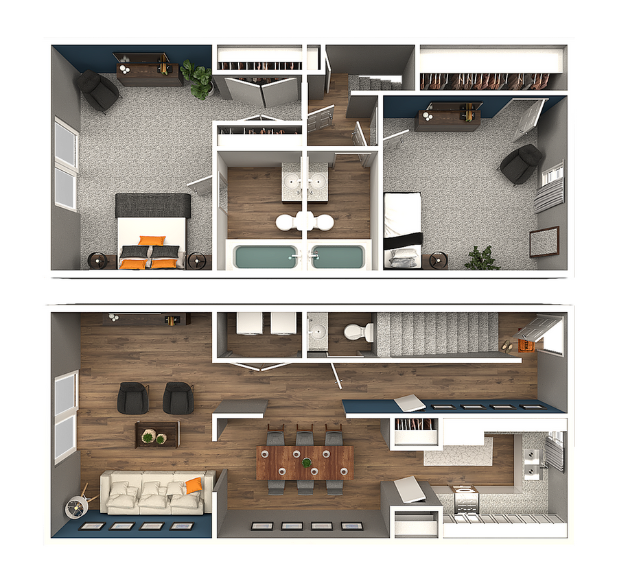 2 Bedroom Townhome - Woods