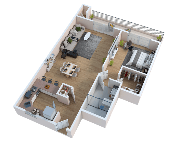 Floor Plan - One Bedroom - A