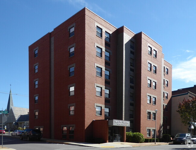 From the northwest - Gray Foundation Apartments