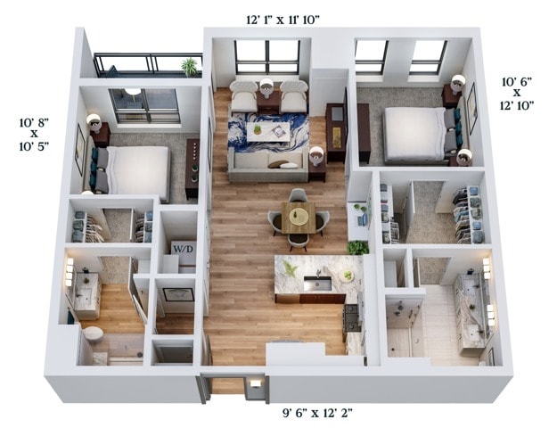 C5 | 2x2 | 1057 sq ft - C5
