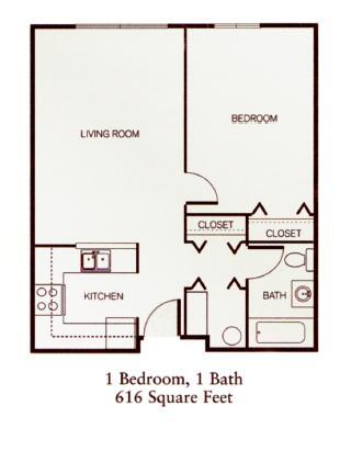 Floor Plan - One-Bedroom
