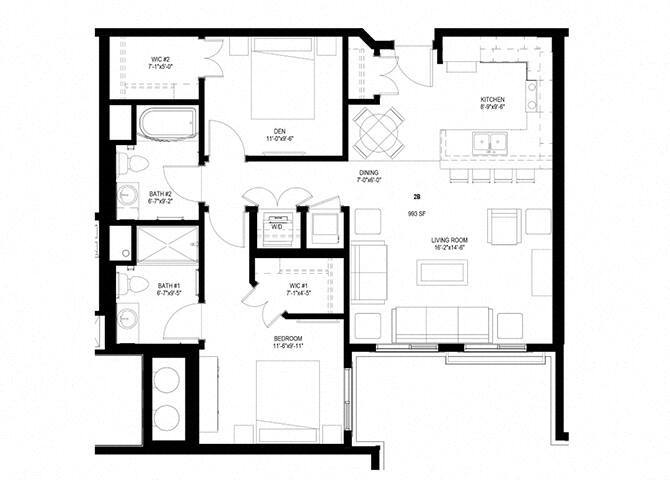 Floor Plan - Two Bedroom - B