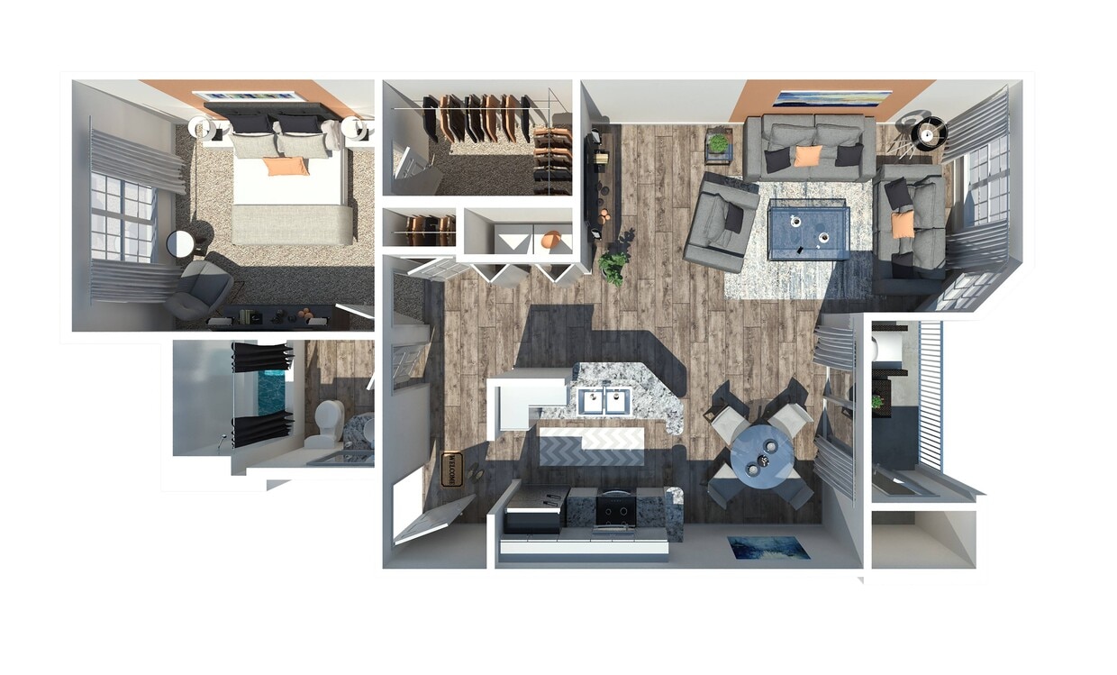 1 Bedroom 1 Bathroom - 1 Bedroom 1 Bath