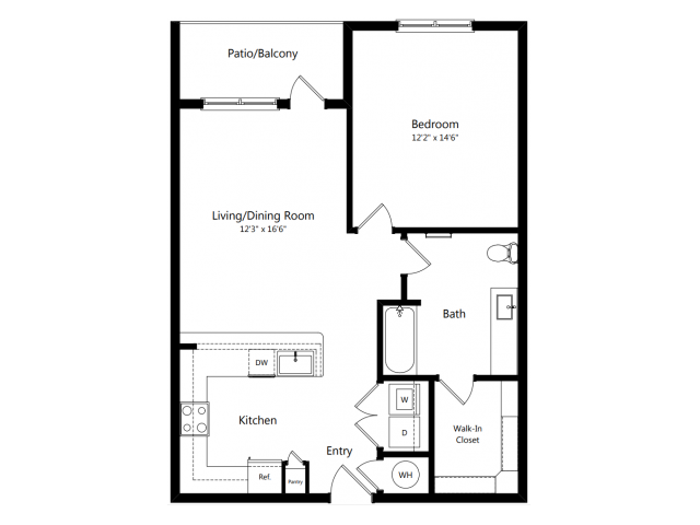 Floor plans are artist’s rendering. All dimensions are approximate. Actual product and specifications may vary in dimension or detail. Not all features are available in every apartment. Prices and availability are subject to change. - A5
