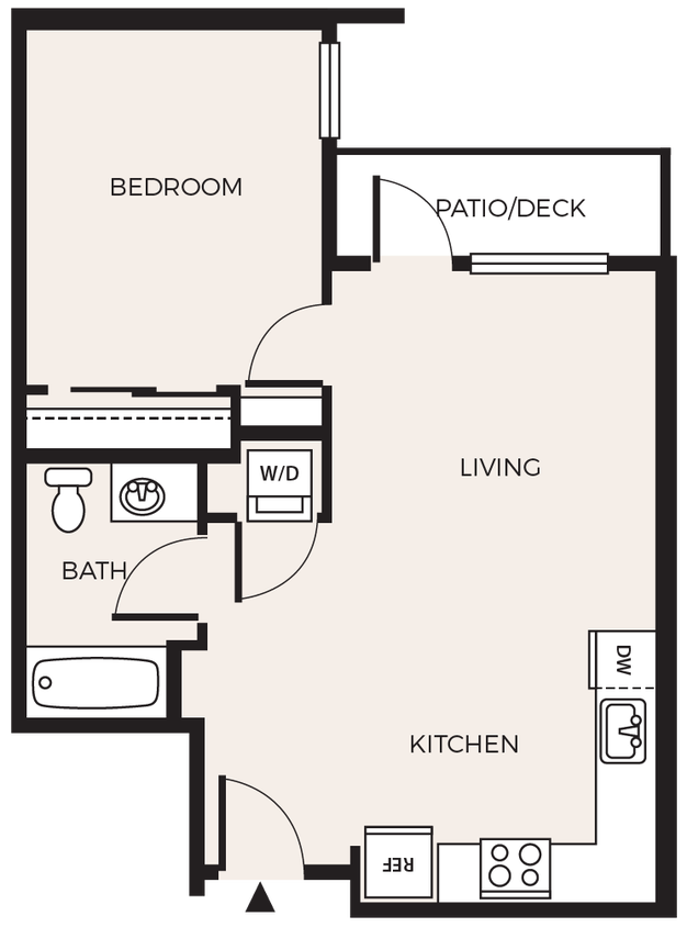 Floor Plan - 1 Bed 1 Bath  A10