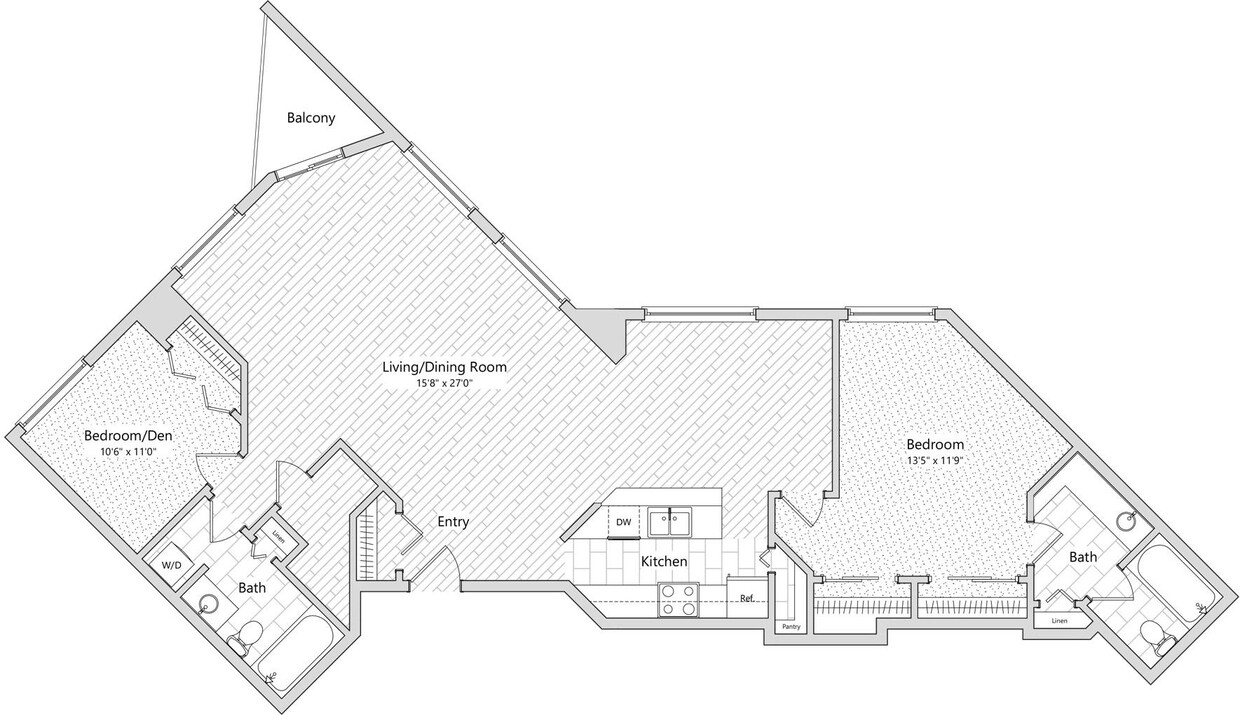 Floor Plan - Rainbow | Floors 16 - 18