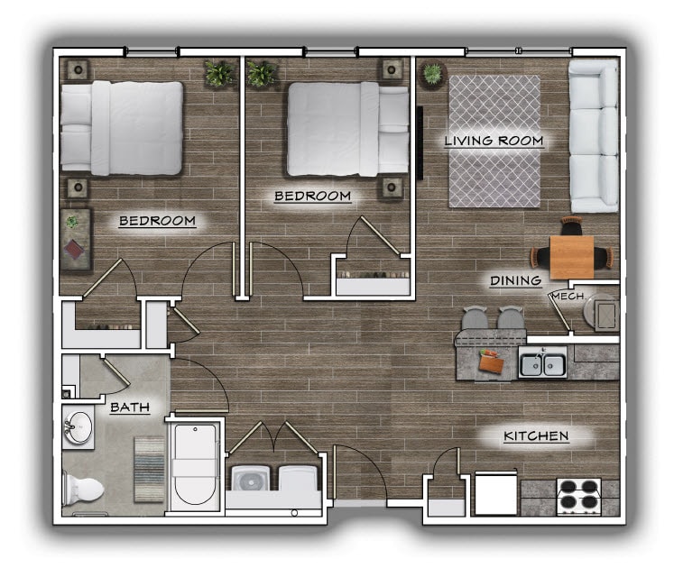 Floor Plan - Two Bedroom