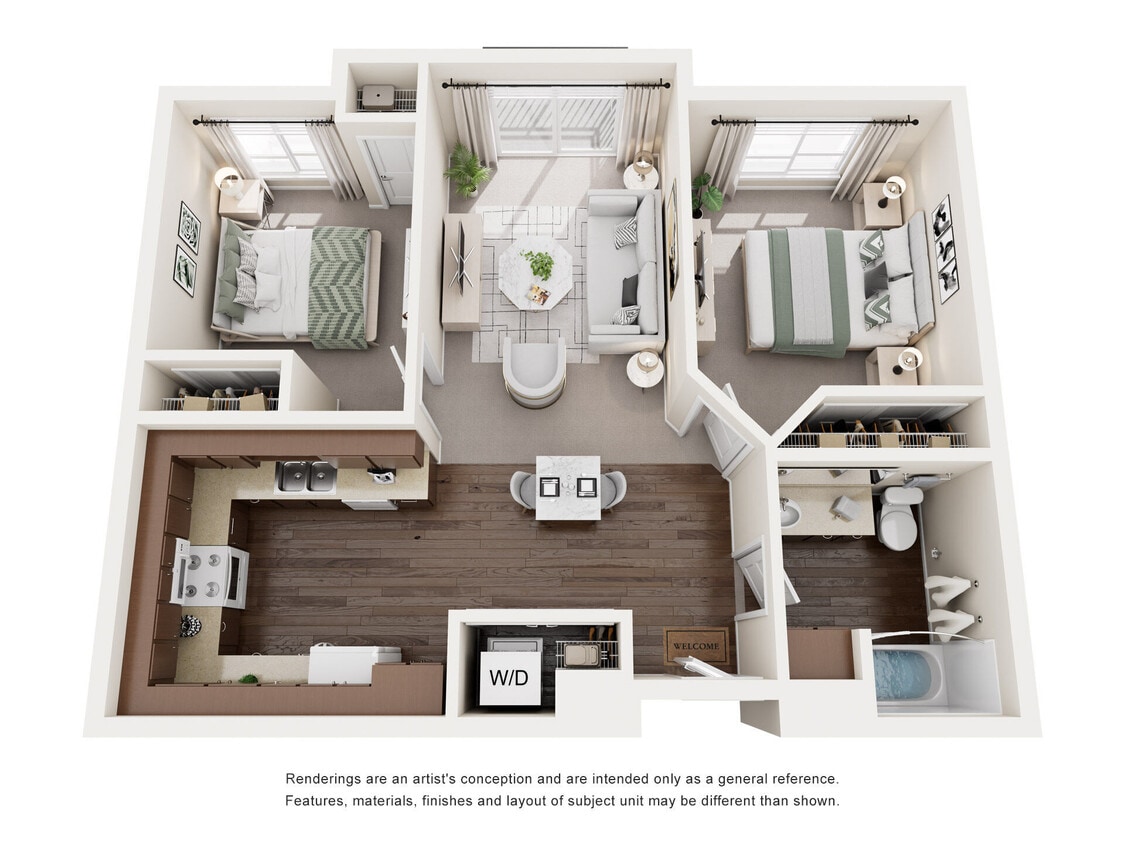 Floor Plan - 2BD 1BTH
