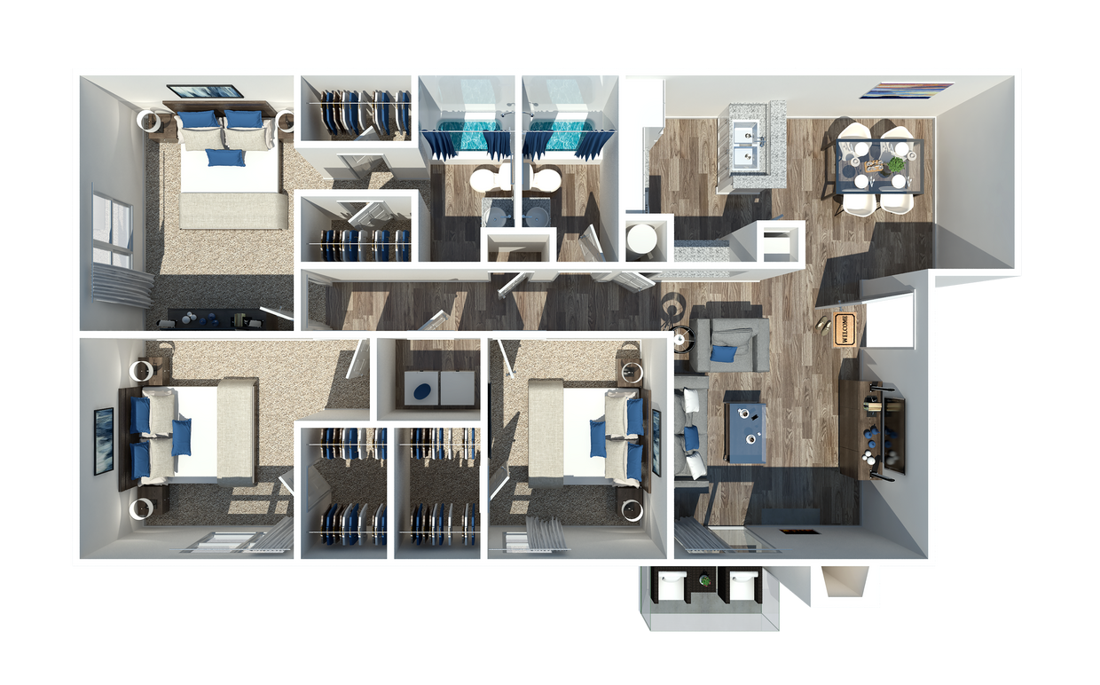 3 Bedroom - 3 Bedroom