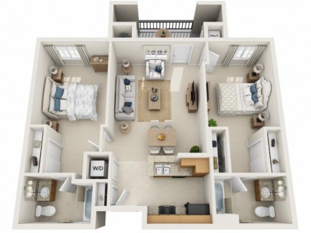 Floor plans are artist’s rendering. All dimensions are approximate. Actual product and specifications may vary in dimension or detail. Not all features are available in every apartment. Prices and availability are subject to change. - Santana