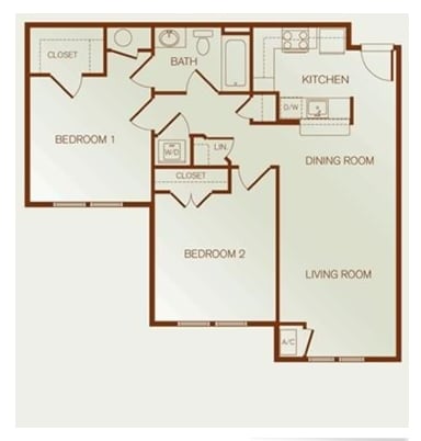 2BR/1BA