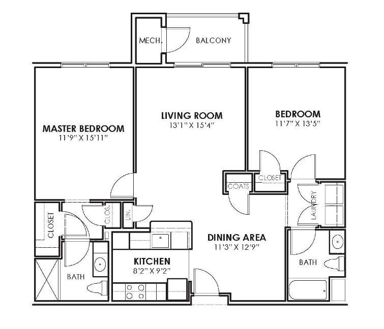 Floor Plan - Two Bedroom