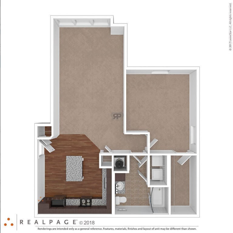 Floor Plan - 1 BD Plus with Sunroom