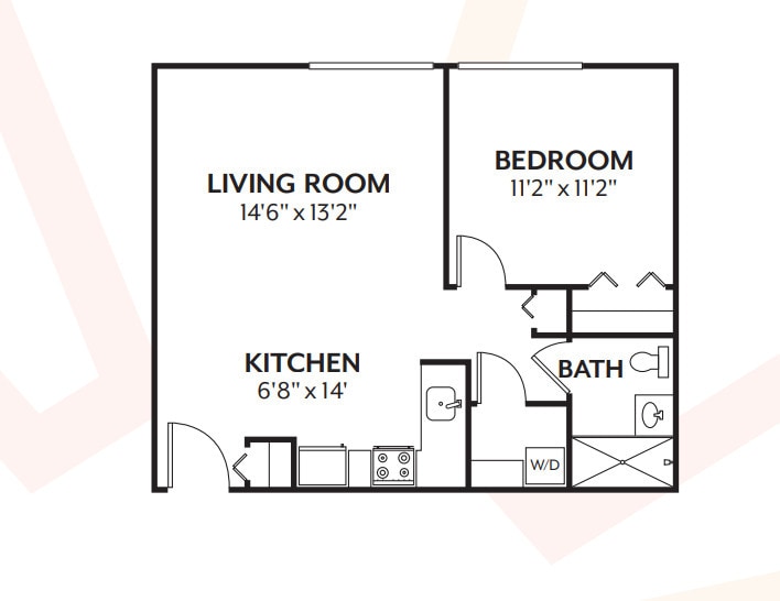 Floor Plan - One Bedroom