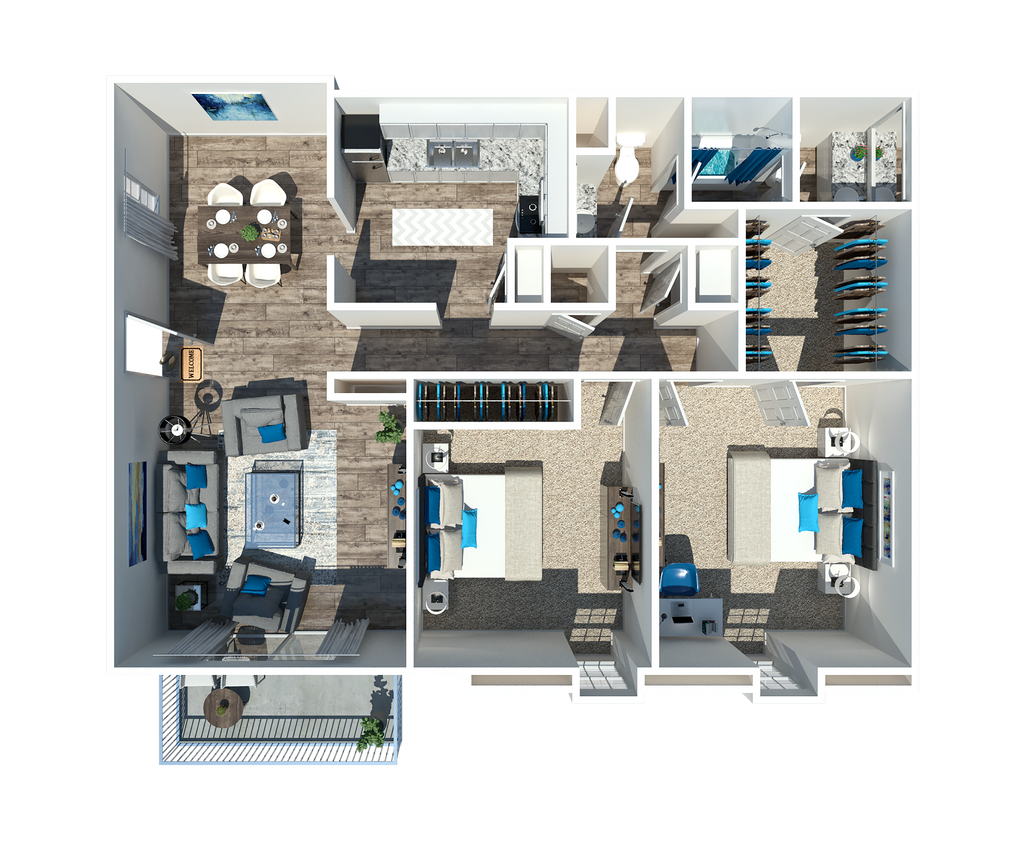 2 Bedroom 1.5 Bath - The Birch