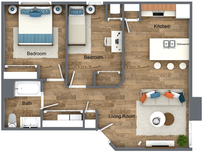 Floor Plan - 2 Bedroom