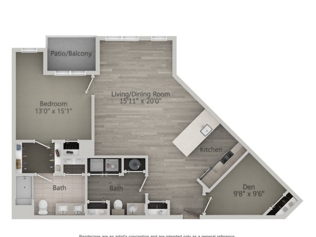 Floor Plan - Hyannis (1br+d_d1)