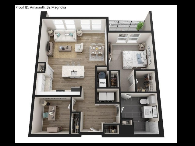 Floor Plan - Magnolia 1b1b+d