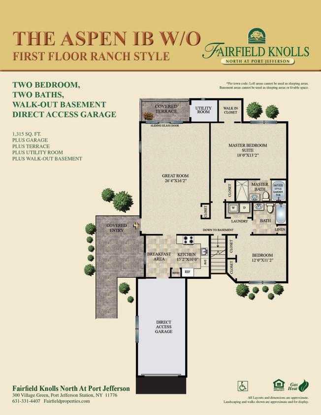 Floor Plan - The Aspen I B W/O