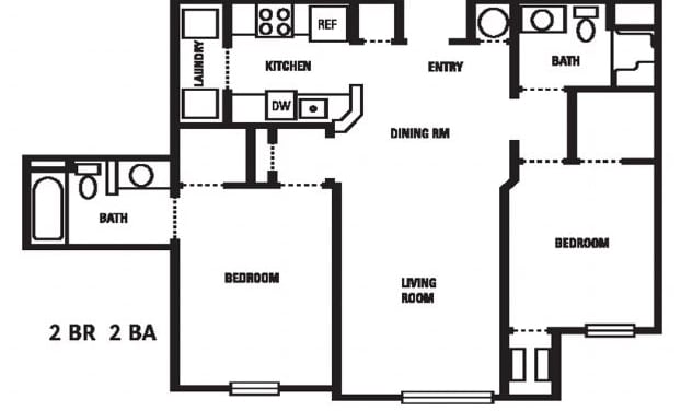 2BR/2BA - 2x2