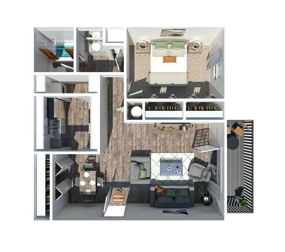 One Bedroom One Bathroom - 1 Bedroom 1 Bath