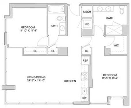 Floor Plan - 2 Bed_2 Bath-A1_2BR_G
