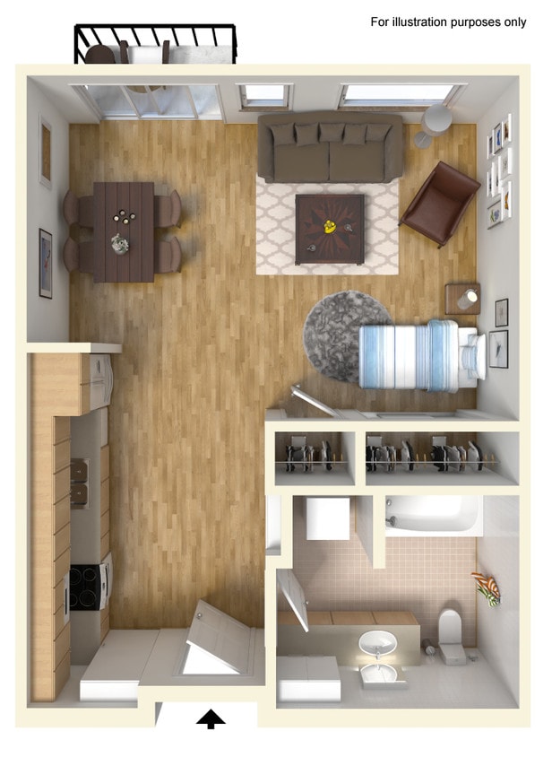 3D Floor plan - 0x1 - A