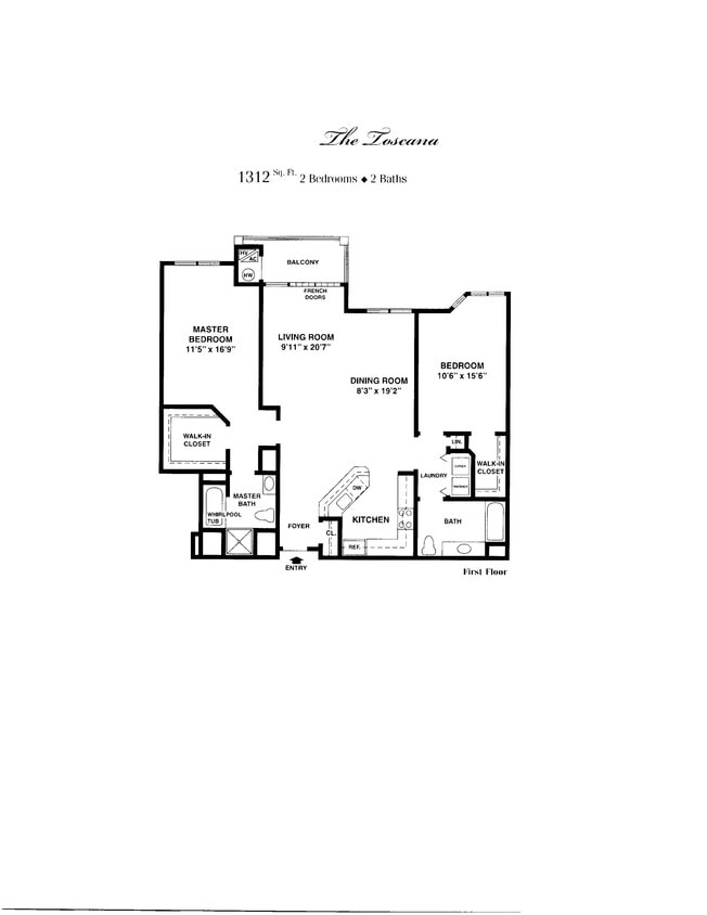Floor Plan - $3.64/sq.ft. - Toscana