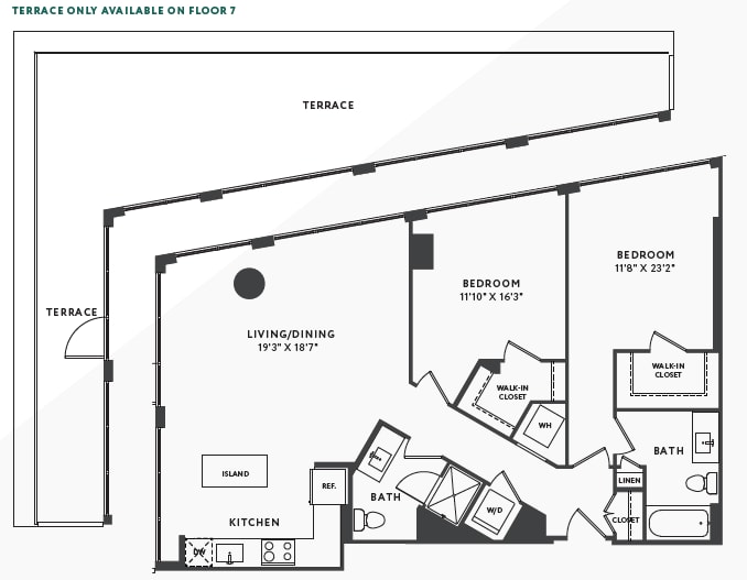 Floor Plan - 2 Bed 2 Bath C14