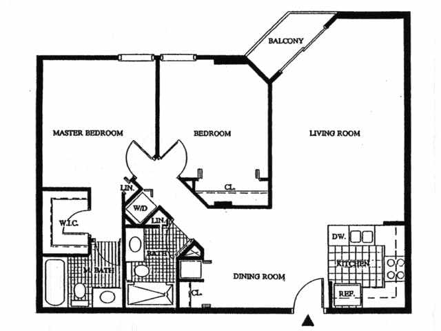 2BR/2BA - Two Bed\Two Bath