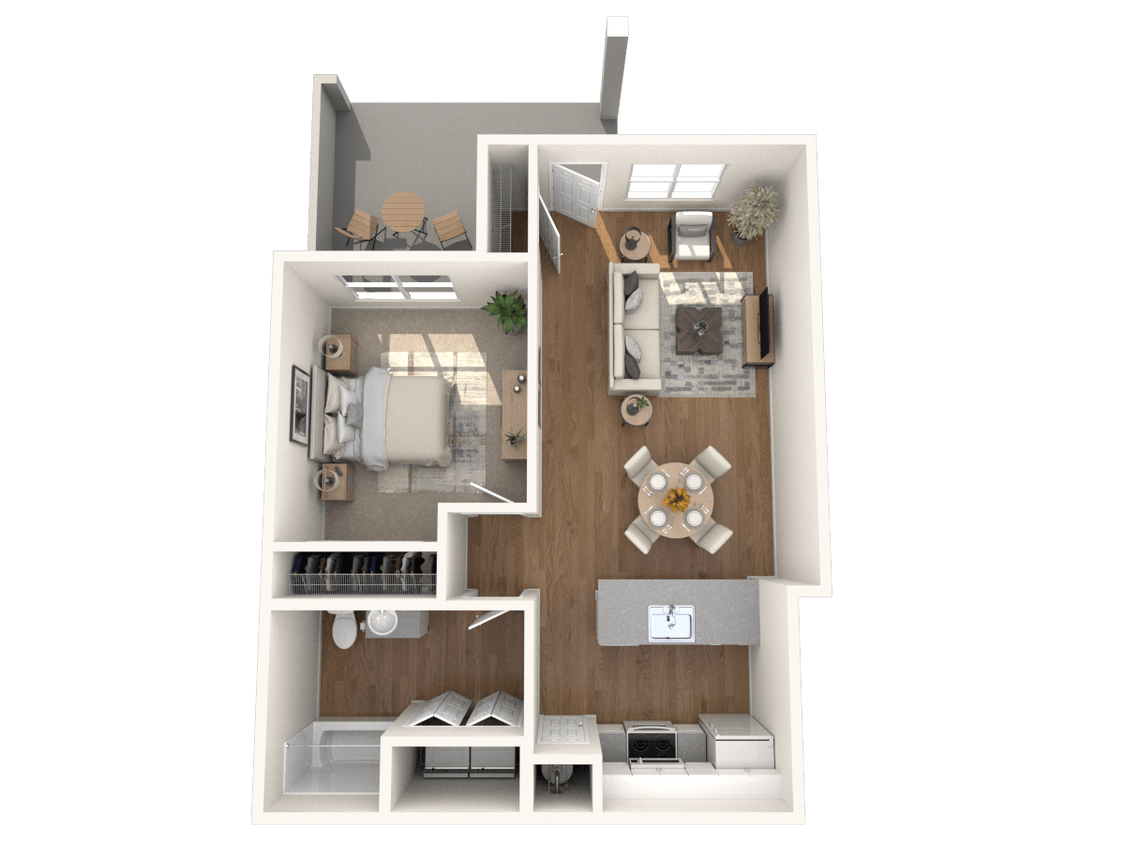 Floor Plan - One Bedroom