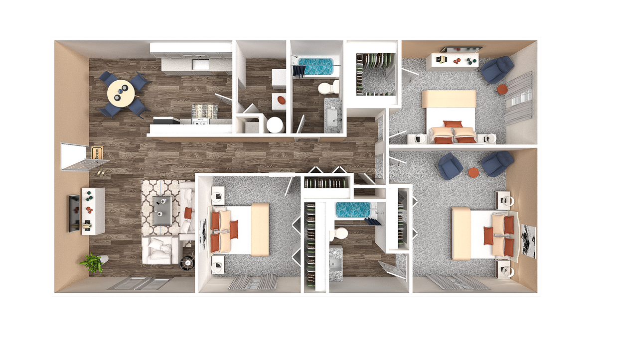 Three Bedroom Two Bathroom - Prestige Three Bedroom Two Bathroom