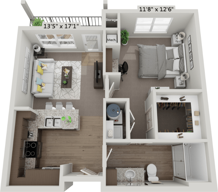 Floor Plan - A1 - Voyager 1X1