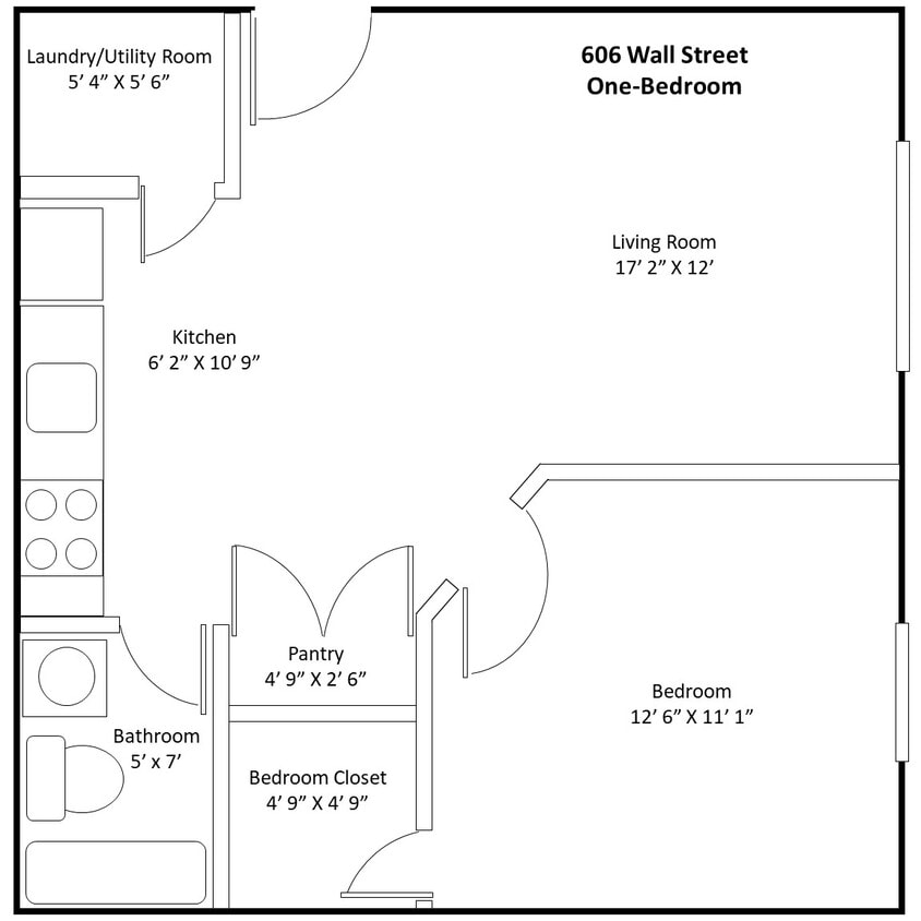 Floor Plan - One Bedroom