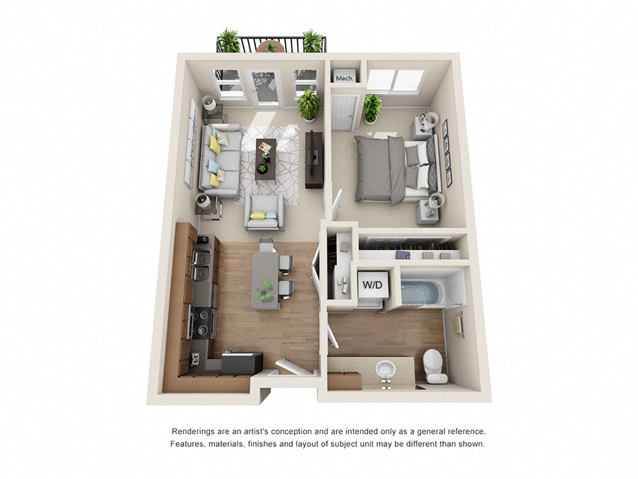 Floor Plan - 1x1 - B1