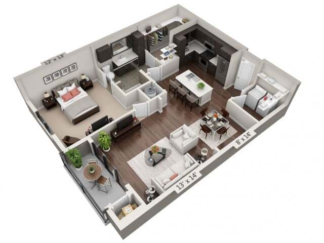 Floor plans are artist’s rendering. All dimensions are approximate. Actual product and specifications may vary in dimension or detail. Not all features are available in every apartment. Prices and availability are subject to change. - Dulles