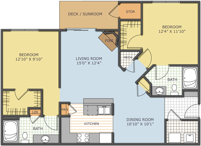 The Palmer - Wellesley - 2 Beds - 2 Baths - 1216 Sq. ft. - Wellesley