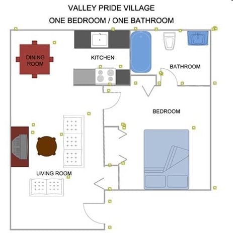 1BR/1BA - One Bedroom