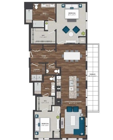 PH2 | 2x2 | 1578 sq ft - PH2