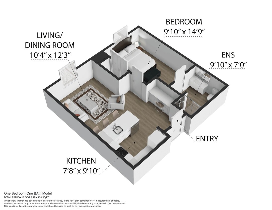 Floor Plan - 1-Bedroom
