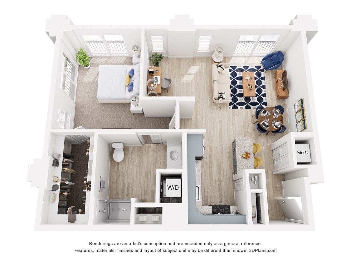 Genoa - 1 BR, 1 BA Den - Genoa (ADA + Den)