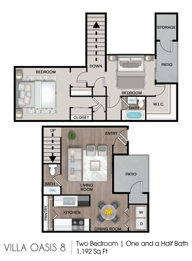 B8 - 2x1.5 - 1,192 sqft (2x1.5C-R) - B8