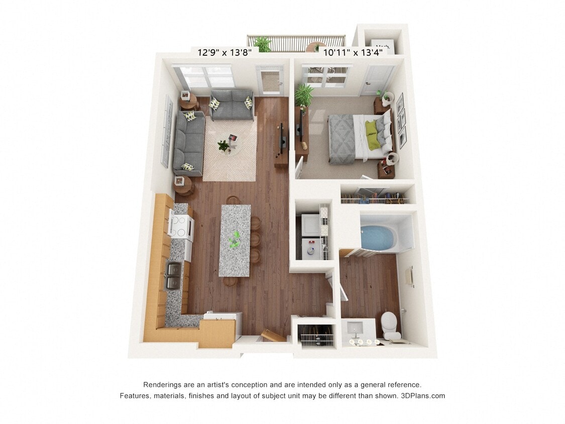 Floor Plan - One Bedroom G