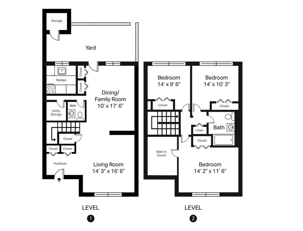 Floor Plan - Income-Based Three Bedroom