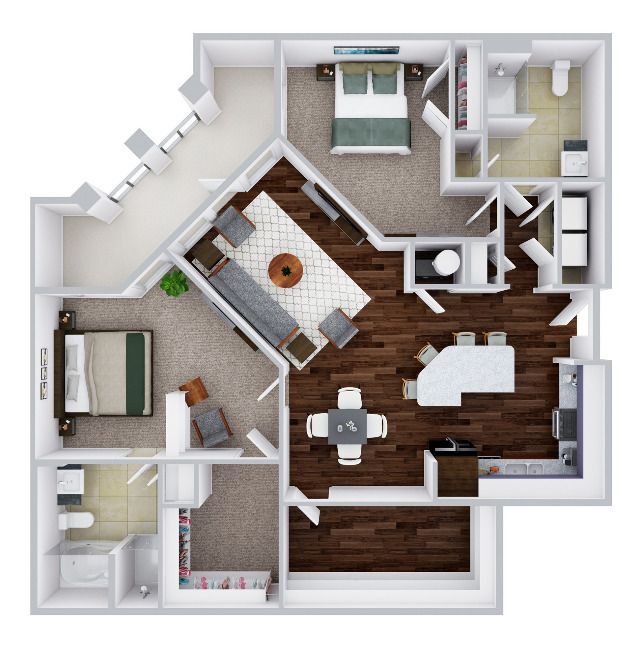 Bronzino 2CA-P | 1 bed / 1 bath - Bronzino "Deluxe"