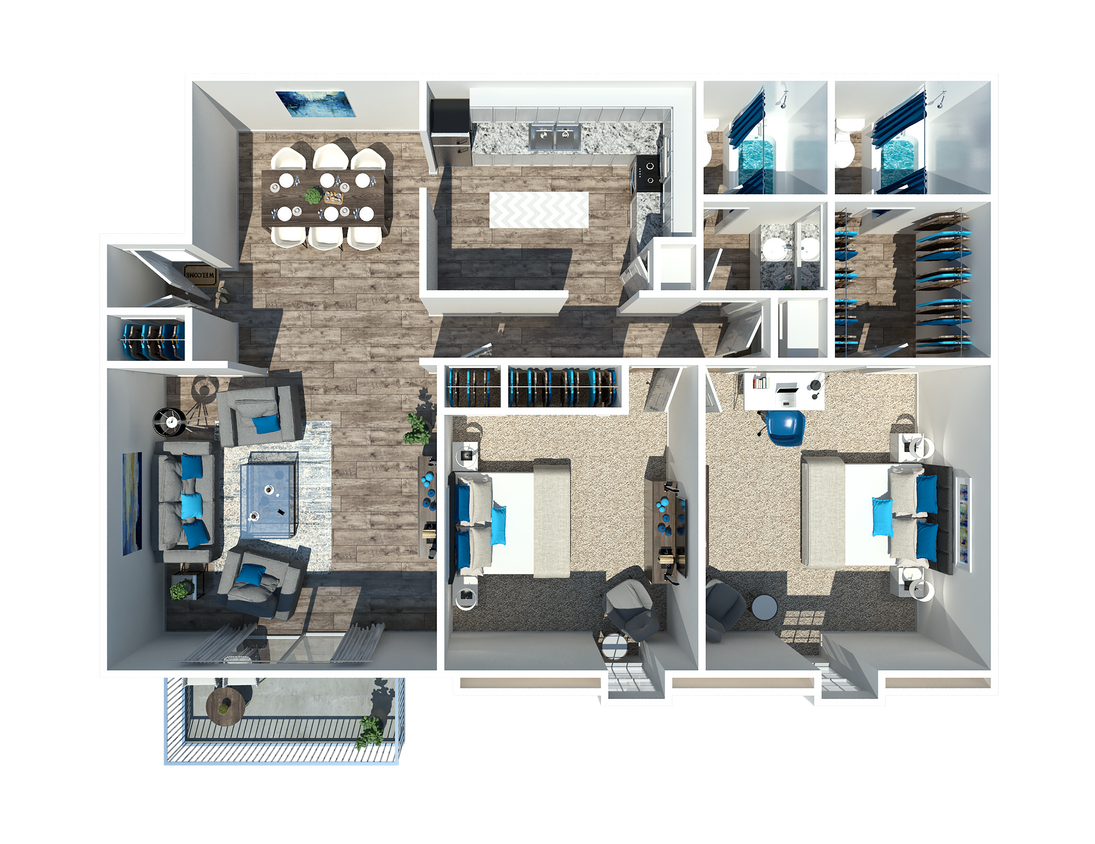 2 Bedroom 2 Bath - The Hickory