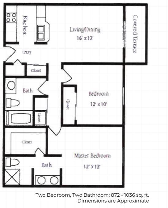 Floor Plan - Two Bedroom (Small)