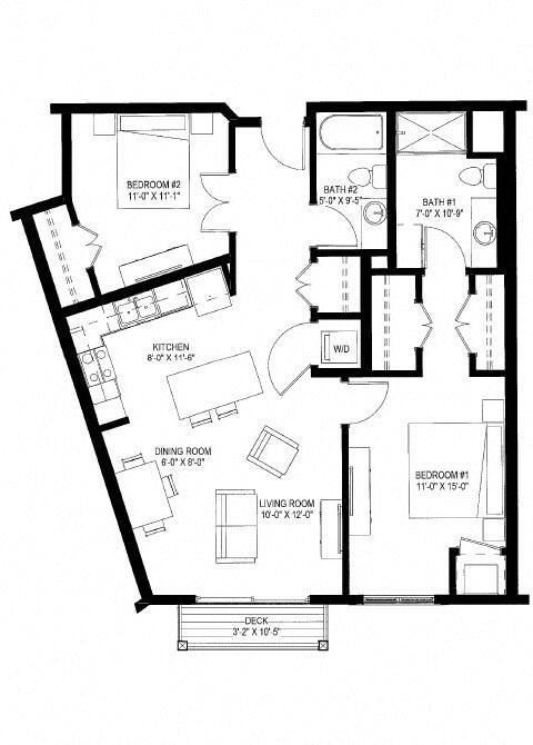 Floor Plan - Two Bedroom D